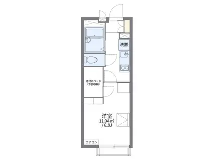 レオパレスアンリミテッド(1K/3階)の間取り写真