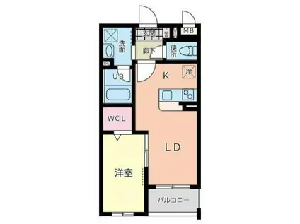 ロワール・イン柳原町(1LDK/1階)の間取り写真