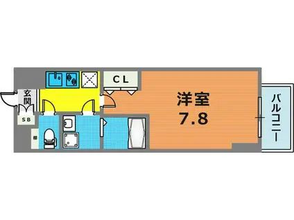 ファーストステージ神戸ハーバーランド(1K/9階)の間取り写真