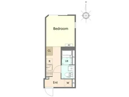 ガーデニア旗の台イースト(ワンルーム/2階)の間取り写真
