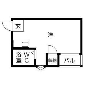 JPアパートメント枚方II(1DK/3階)の間取り写真