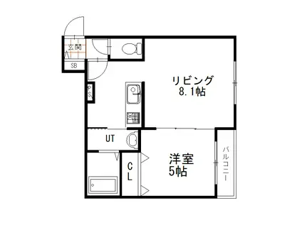 グレイスレクシア(1LDK/3階)の間取り写真
