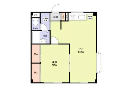 エステートピア星野(1LDK/3階)の間取り写真