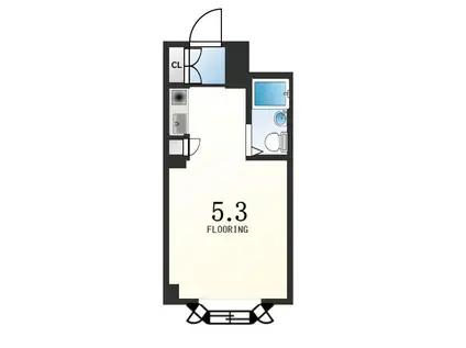 パークヒルズ桜上水(ワンルーム/2階)の間取り写真