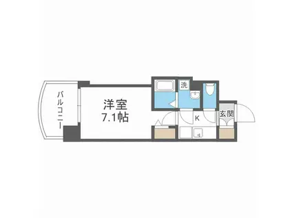 セレニテ日本橋プリエ(1K/3階)の間取り写真