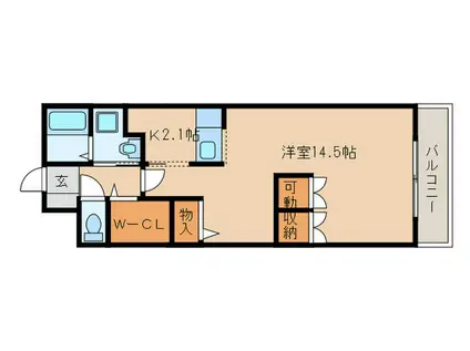 メゾンナナマツ(1K/3階)の間取り写真