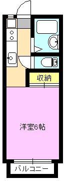 エストアール(ワンルーム/2階)の間取り写真
