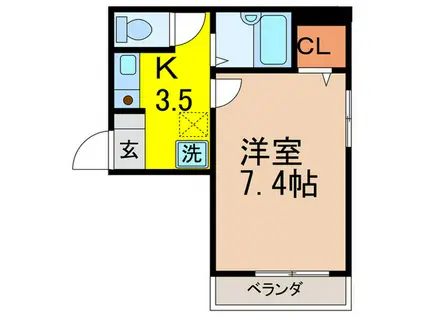 アーバンコート上石神井(1K/2階)の間取り写真
