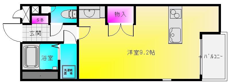 レオネクストみやびII(ワンルーム/1階)の間取り写真