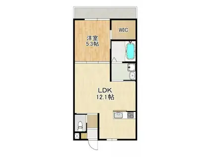 MODERN PALAZZO平間イースト(1LDK/2階)の間取り写真