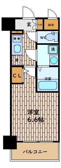 エスリード大阪梅田ウエスト(1K/8階)の間取り写真