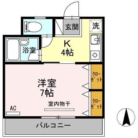 ルミナスコート(1K/3階)の間取り写真