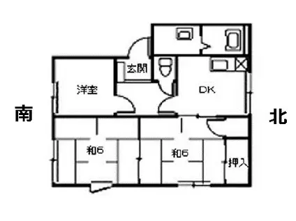 グリーンプラザ城東B(3DK/2階)の間取り写真