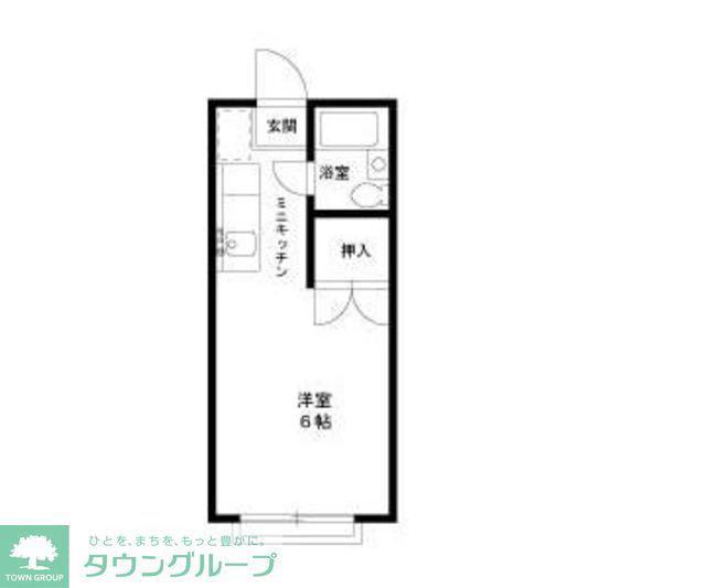 エステートピア11(ワンルーム/2階)の間取り写真