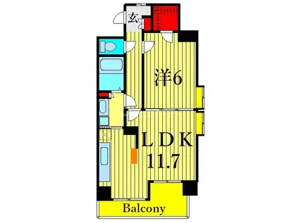 OZAREA葛西(1LDK/3階)の間取り写真