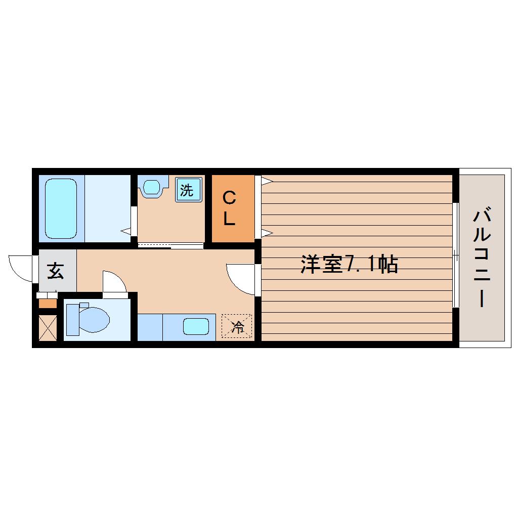 ファルステーロマンション(1K/3階)の間取り写真