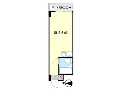 秀和ビル(ワンルーム/2階)の間取り写真