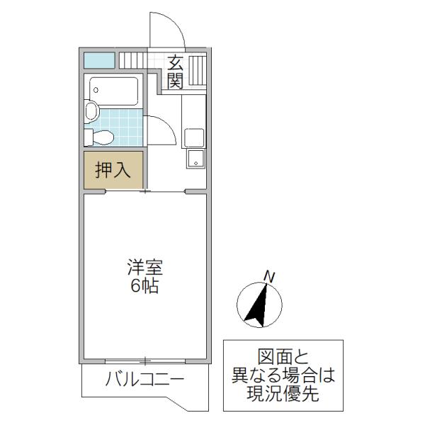 千川ハイツ(1K/3階)の間取り写真