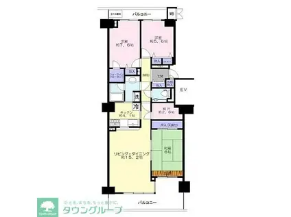 アイムふじみ野西三番館(3LDK/10階)の間取り写真