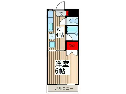 メゾネット臼倉(1K/2階)の間取り写真