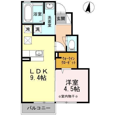 コスモ吹上 B(1LDK/1階)の間取り写真