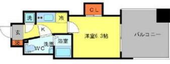 SERENITE本町エコート(1K/12階)の間取り写真