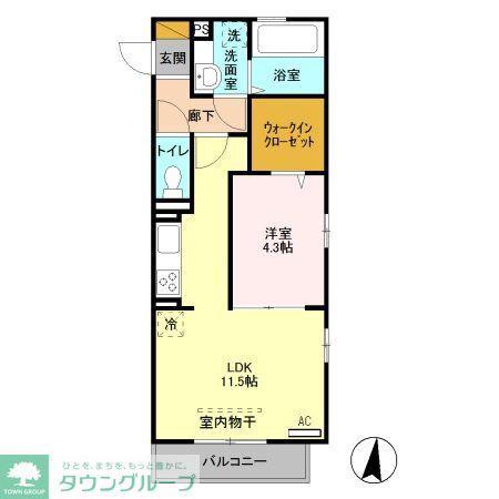 イースタンレイクK(1LDK/2階)の間取り写真