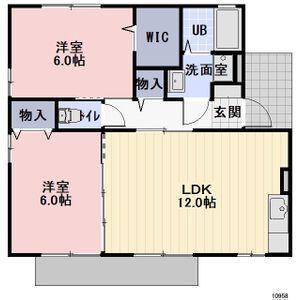 エトワールセブンB(2LDK/2階)の間取り写真