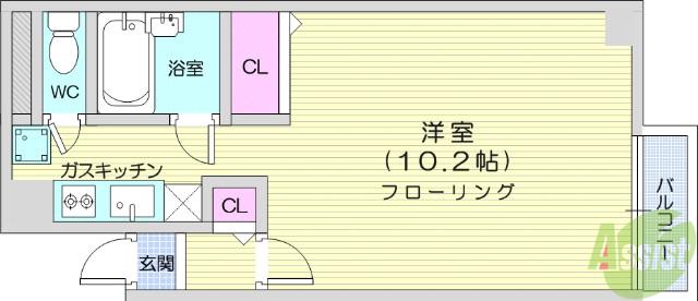 小菅木町ビル(1K/4階)の間取り写真