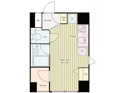 パラッツォ・ナーノ(ワンルーム/2階)の間取り写真