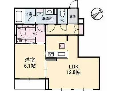 ジョリカ VII(1LDK/1階)の間取り写真