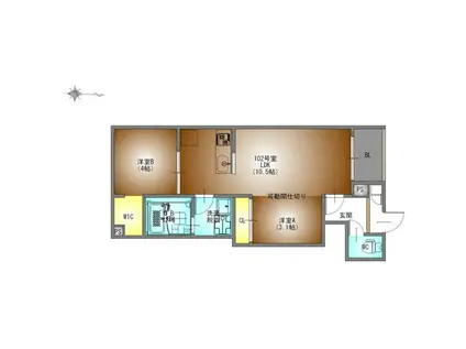 REGALEST桜山(2LDK/3階)の間取り写真