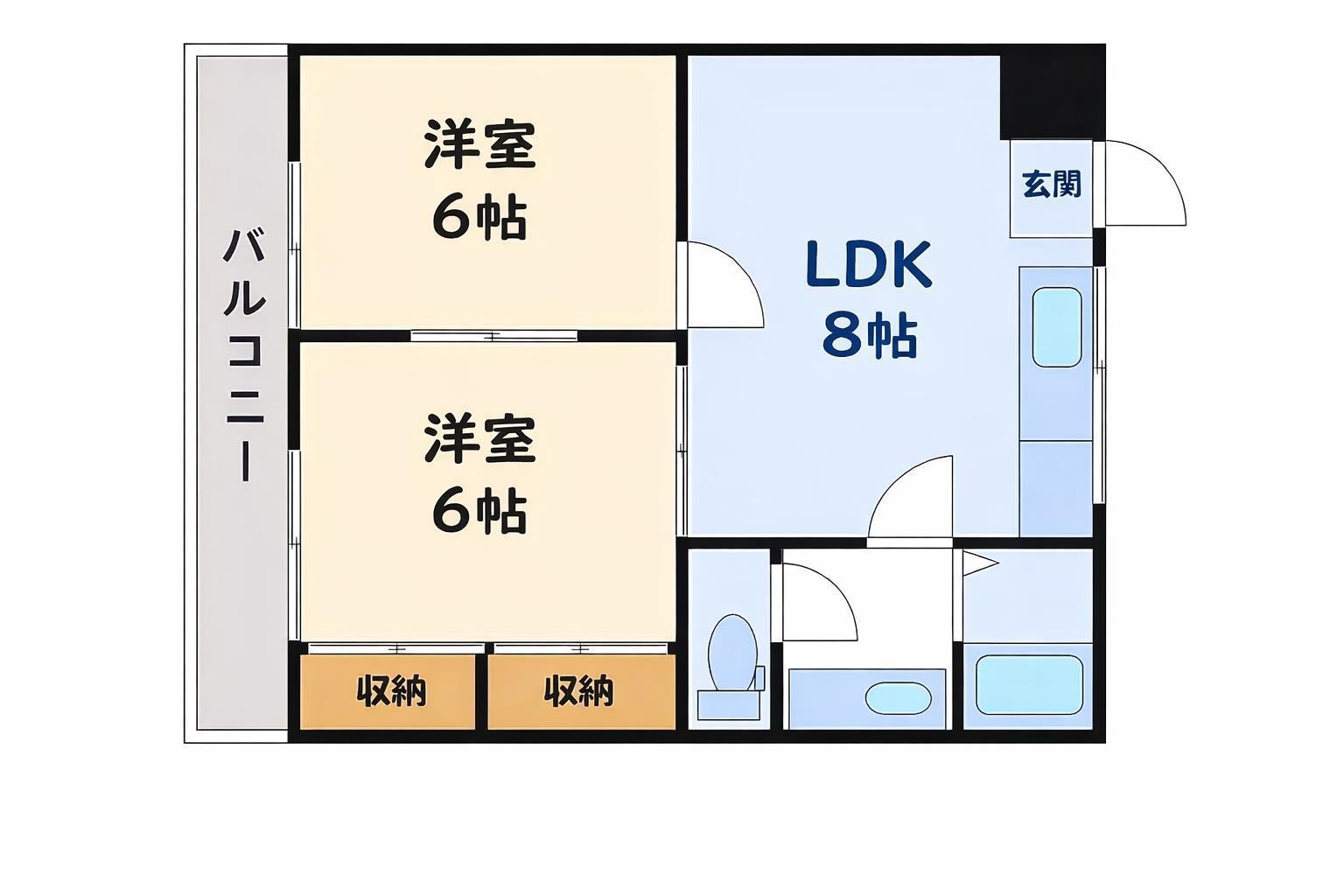 吉田マンション(2DK/3階)の間取り写真