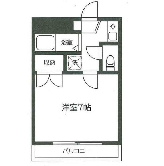 シティーユー中町II(1K/3階)の間取り写真