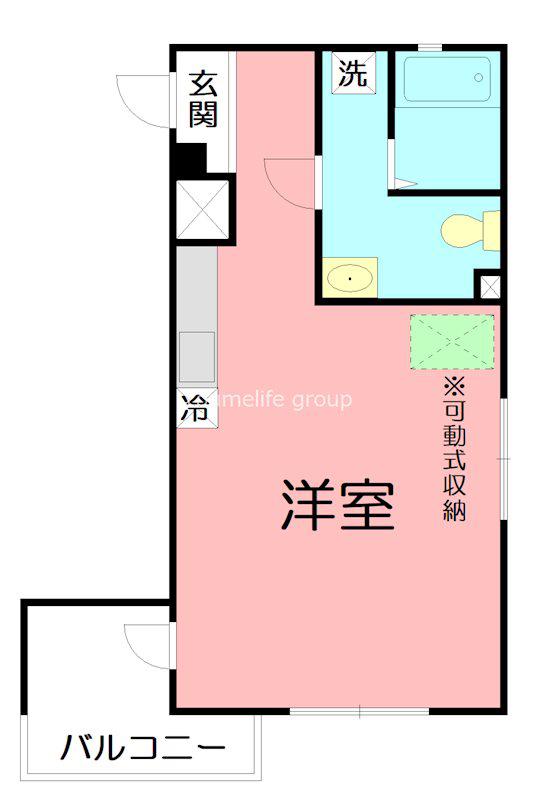 グラーテス・ワン(ワンルーム/4階)の間取り写真