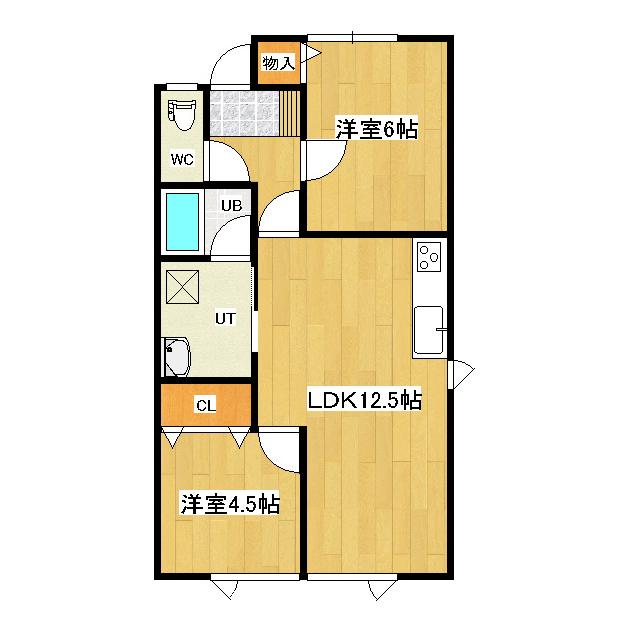 トムテ24(2LDK/2階)の間取り写真