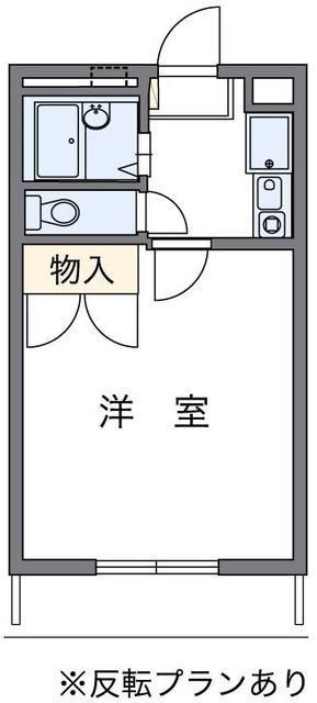 ＪＲ福塩線 横尾駅 徒歩13分 2階建 築30年(1K/2階)の間取り写真