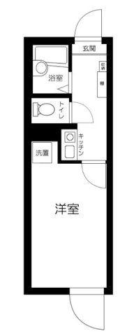 HIDAMARI OHGI(1K/1階)の間取り写真