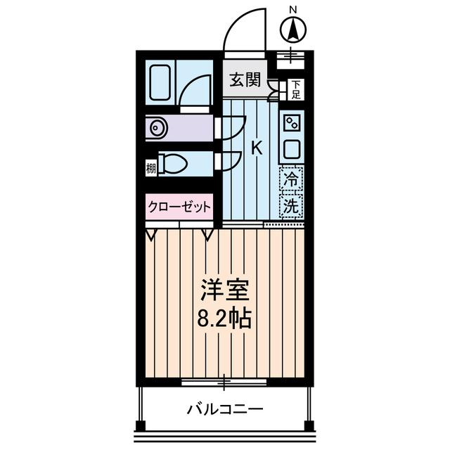 ADAGIO(1K/3階)の間取り写真