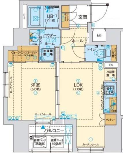 ファーストフィオーレ阿波座アクア(1DK/8階)の間取り写真