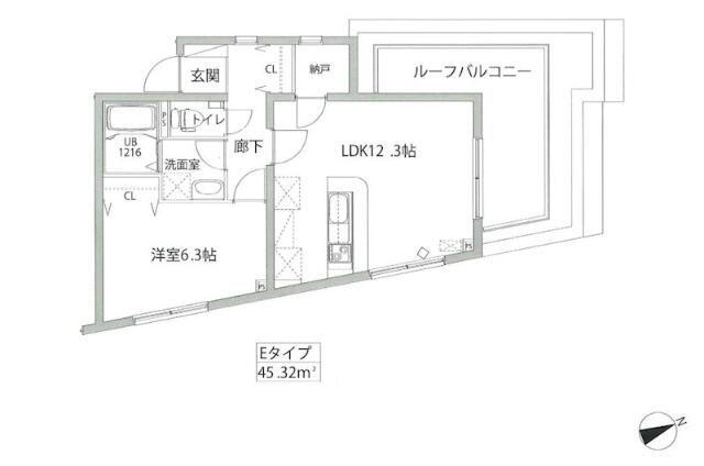 ルーデンス練馬高野台マキシヴ(1LDK/5階)の間取り写真