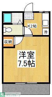 ハイツY(1K/1階)の間取り写真