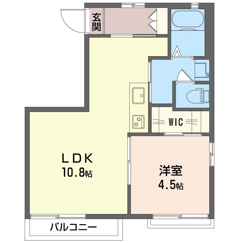コーポサツキB(1LDK/2階)の間取り写真