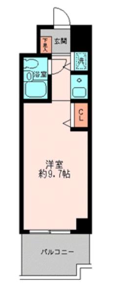 メイツ伊勢佐木長者町(ワンルーム/3階)の間取り写真