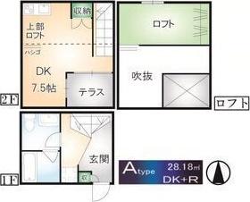 ラフォーレ(1DK/1階)の間取り写真