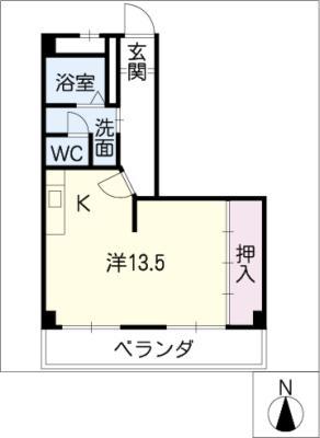 鈴昌マンション(ワンルーム/3階)の間取り写真