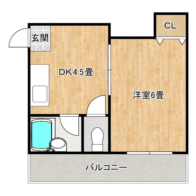 リアライズ上新庄豊新(1DK/2階)の間取り写真