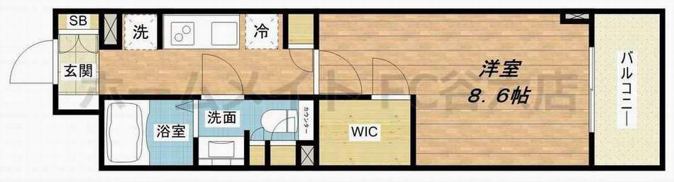 コンフォリア北堀江一丁目(1K/14階)の間取り写真