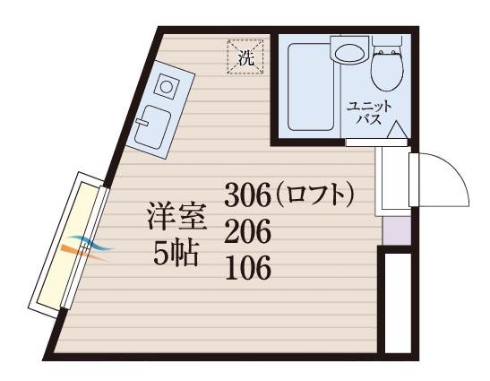 BCASA京王多摩川RE-BORN(ワンルーム/1階)の間取り写真