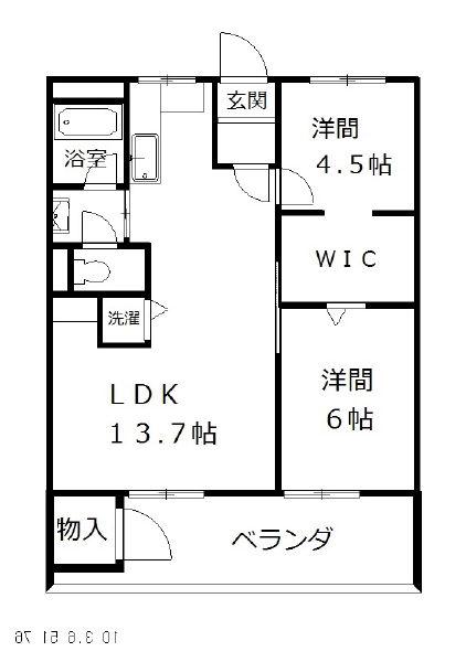 メゾンプリメール(2LDK/3階)の間取り写真